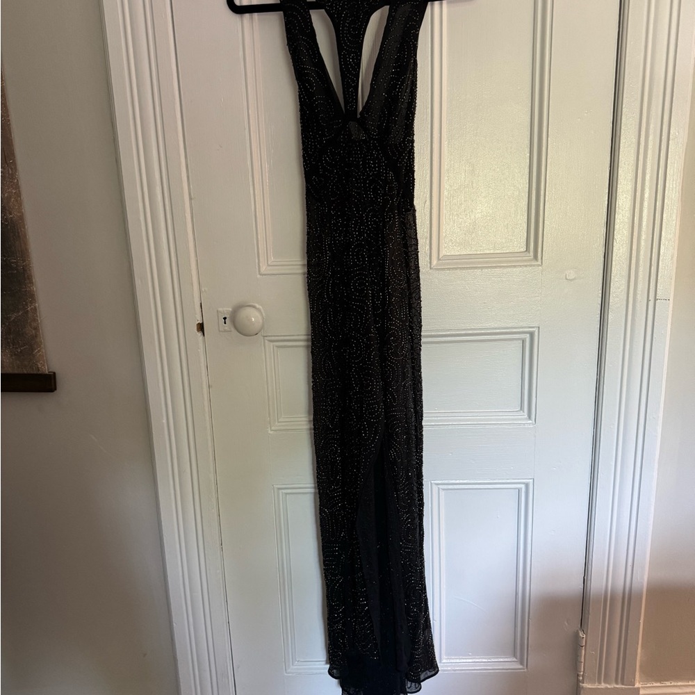 Free People Black Beaded Maxi Slip Dress XS - Picture 7 of 10